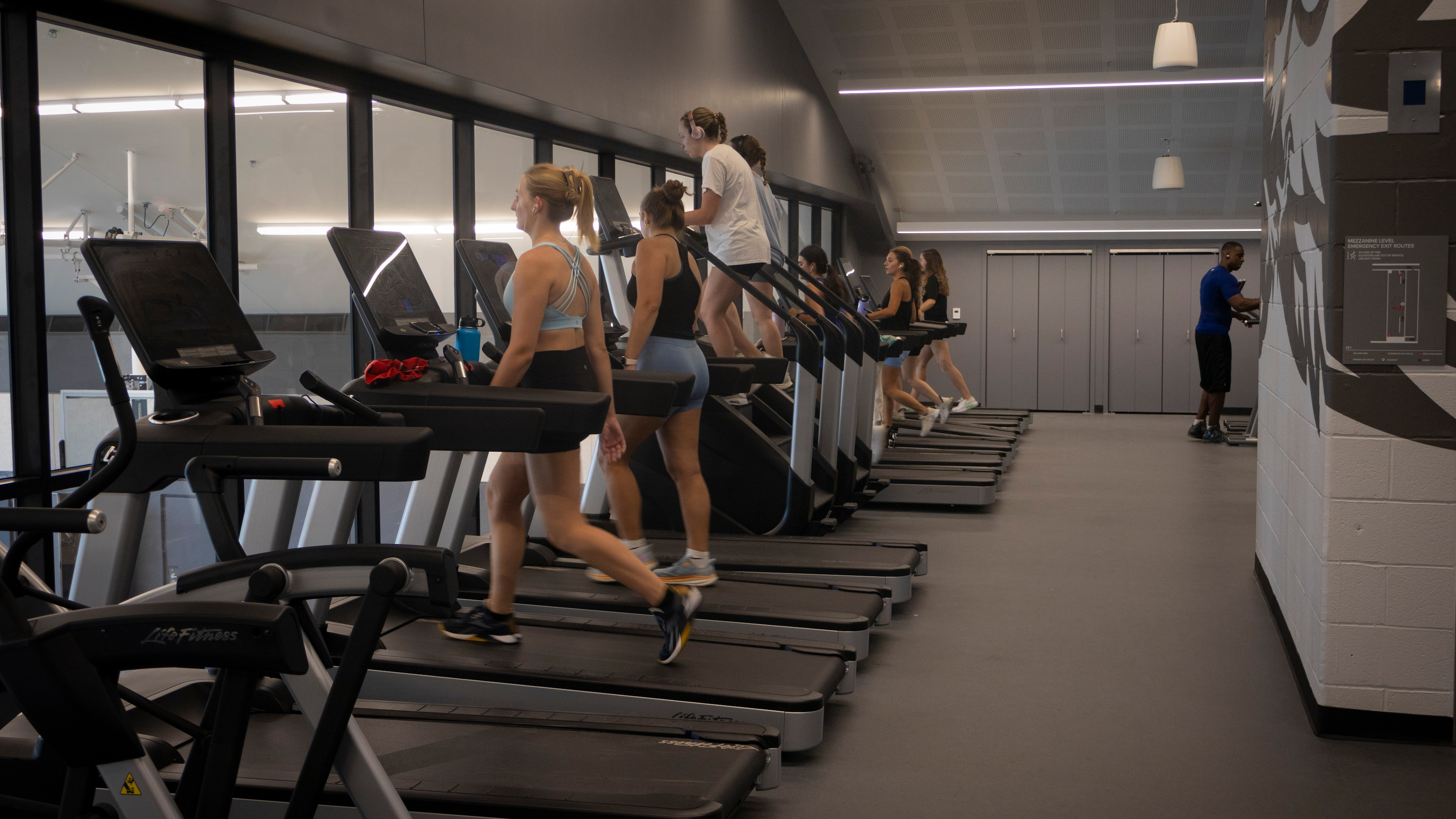 Brand-new 1,830 square-foot Cardio Mezzanine overlooking the Sport Court.