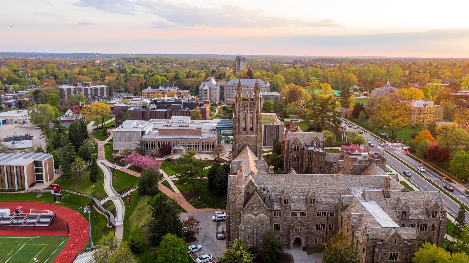 Aerial view of Saint Joseph's campus