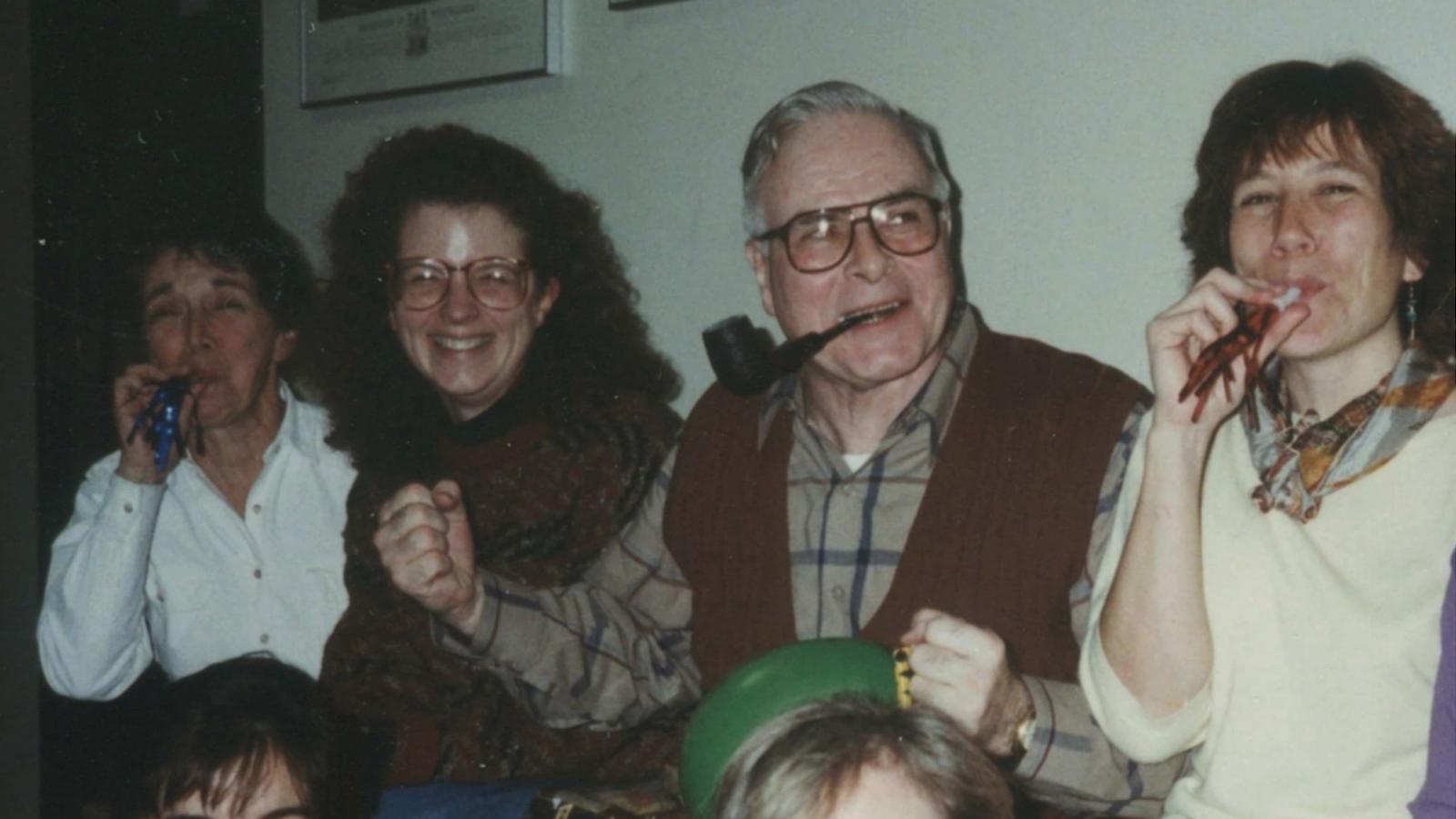 Thomas Keefe Celebrating with Students