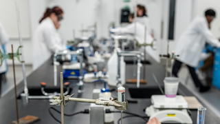 Saint Joseph's University students in chemistry lab 