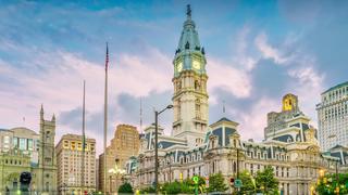 Philadelphia City Hall at twilight