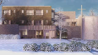 Artist's rendering of Arrupe Hall at Saint Joseph's University courtesy of Moto Designshop
