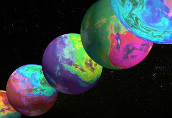 Photo of multiverse planets