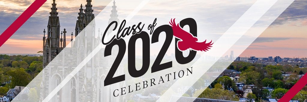 Graphic showing the Class of 2020 Celebration for Saint Joseph's University