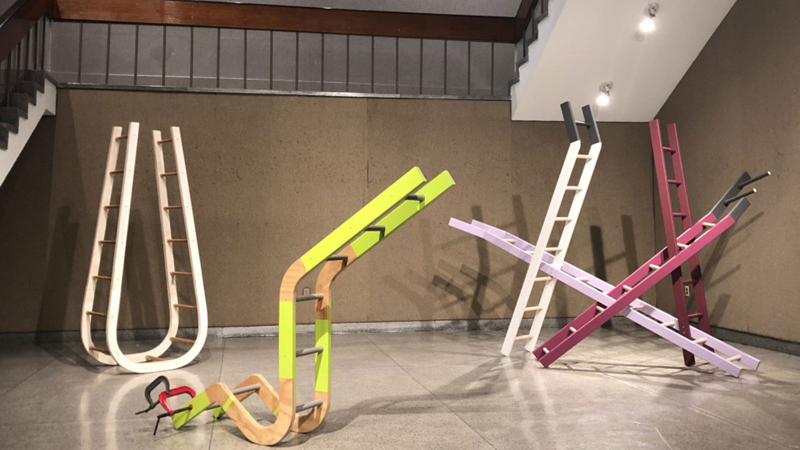 Steve Rossi, Reciprocal Ladders sculpture