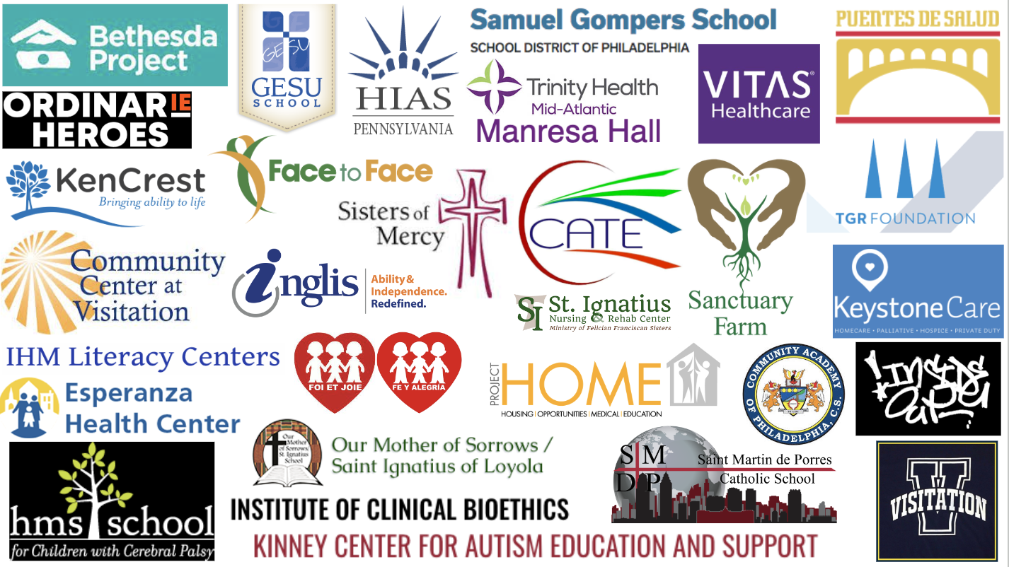 Collage of logos of the organizations hosting service-learning students