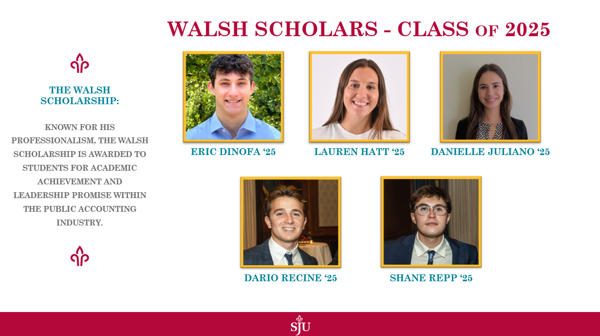 Walsh Scholars Class of 2025