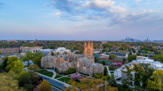 Aerial drone photo of Saint Joseph's campus
