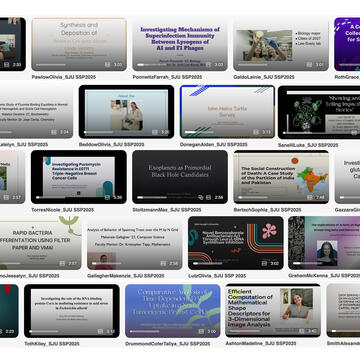 Collage of images from videos on Panopto