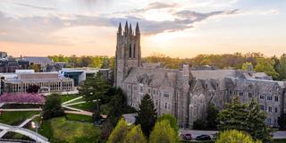 Sunset photo of Saint Joseph's Barbelin Hall